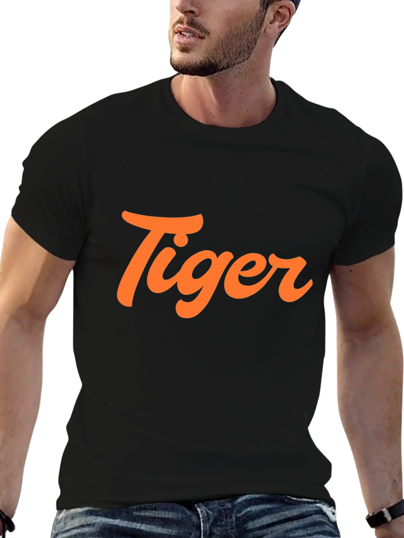 Tiger Graphic Tee - Bold & Stylish Black T-Shirt