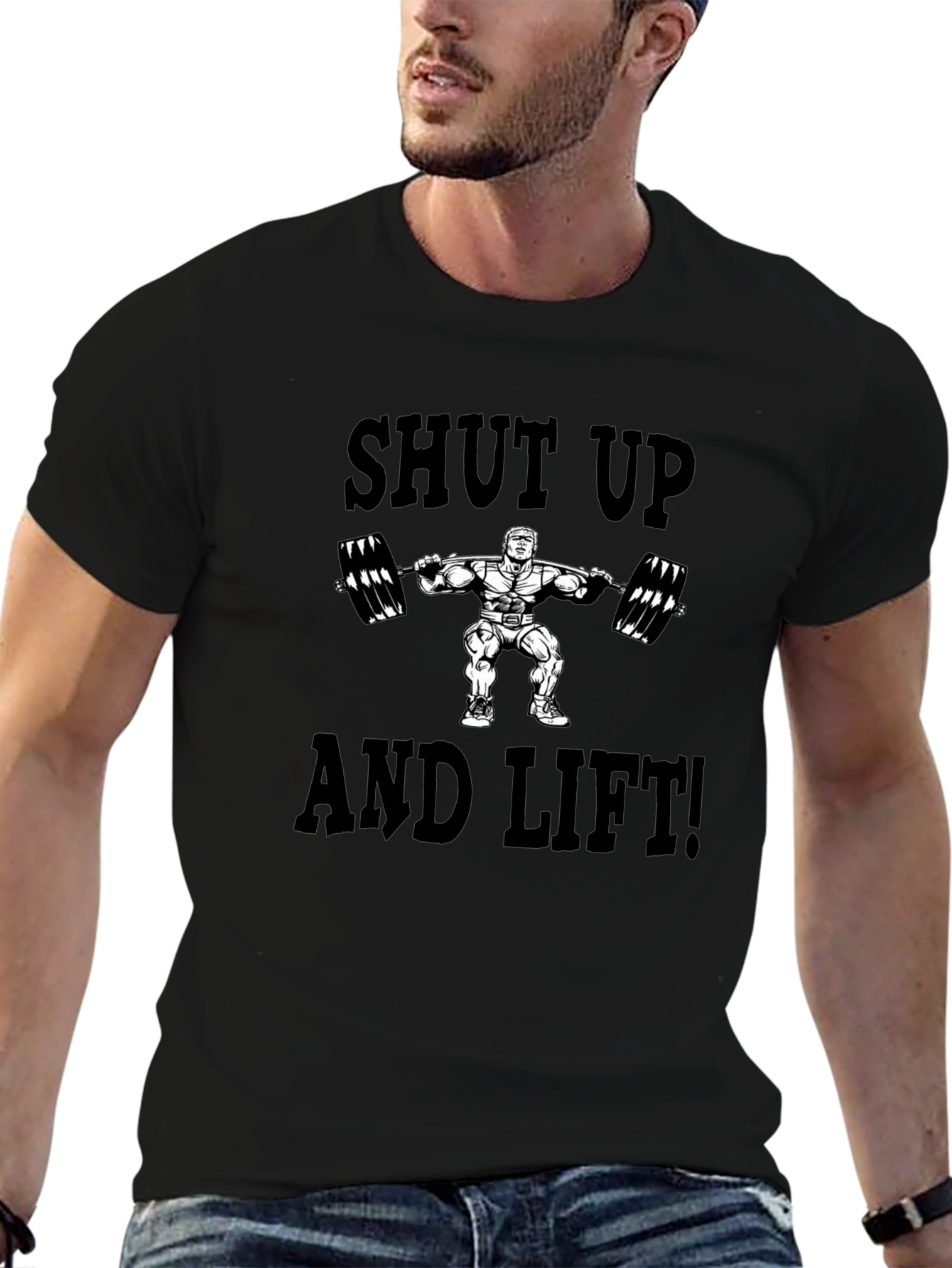 Shut Up And Lift Black Graphic Tee