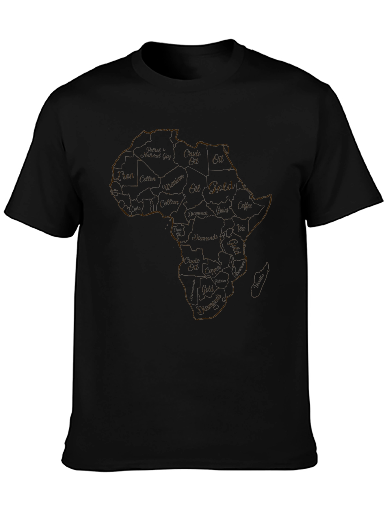 Africa Continent Graphic Print T-Shirt