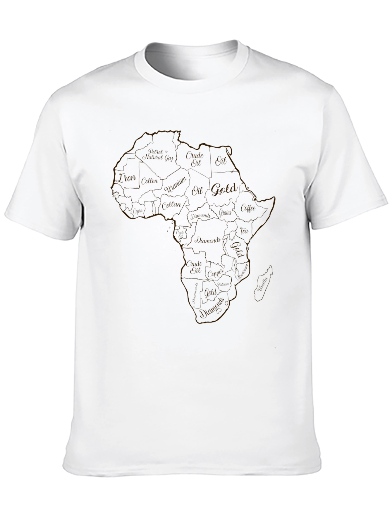 Africa Continent Graphic Print T-Shirt