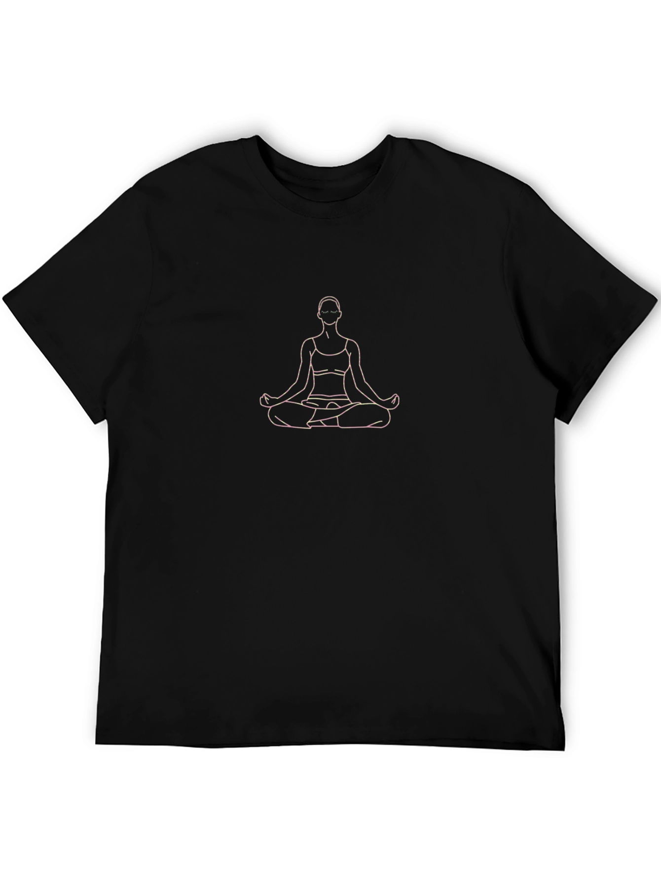 Meditative Pose Tee - Black Yoga T-Shirt
