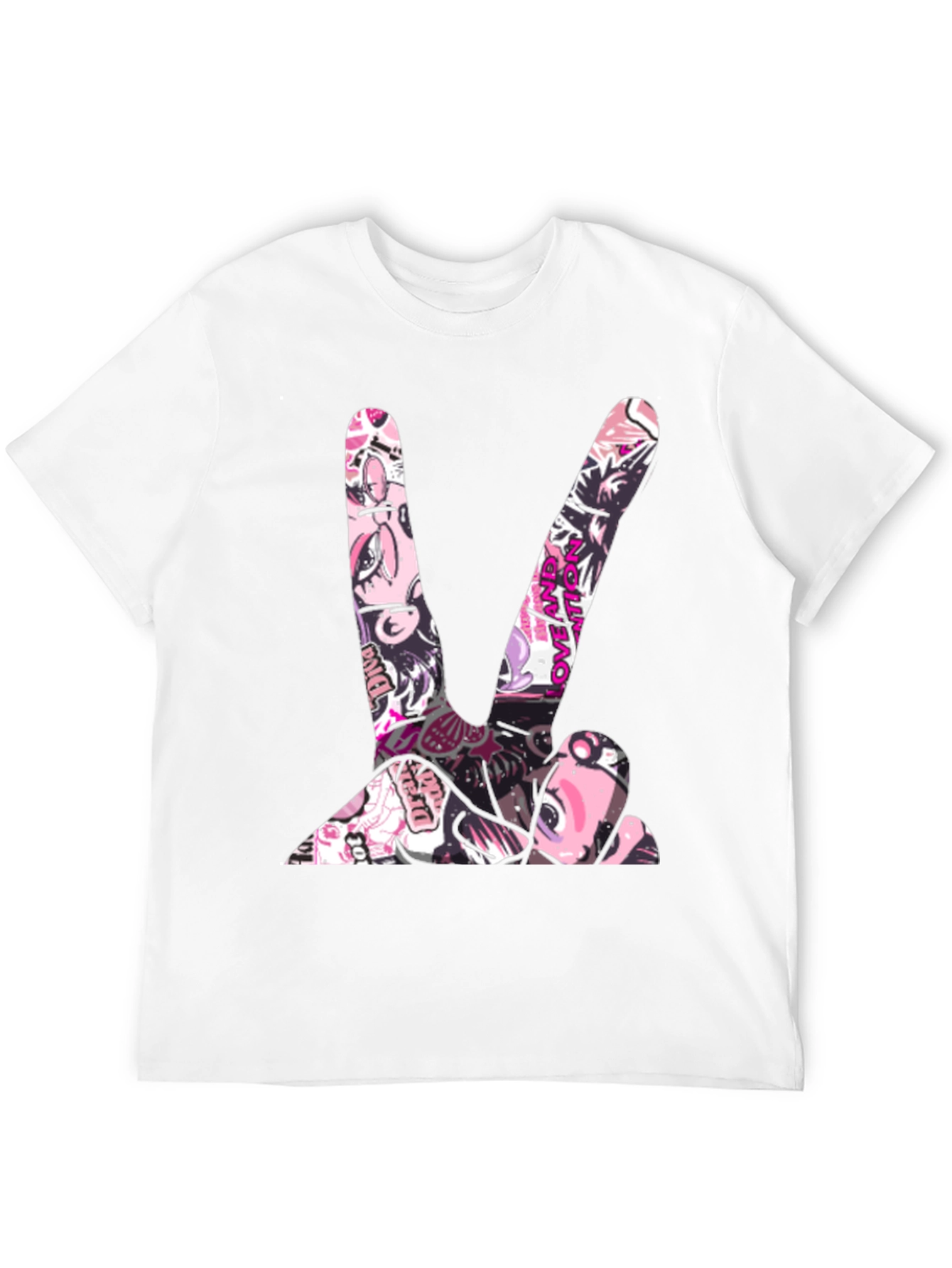 Peace Sign Graphic Tee - Stylish Black T-Shirt