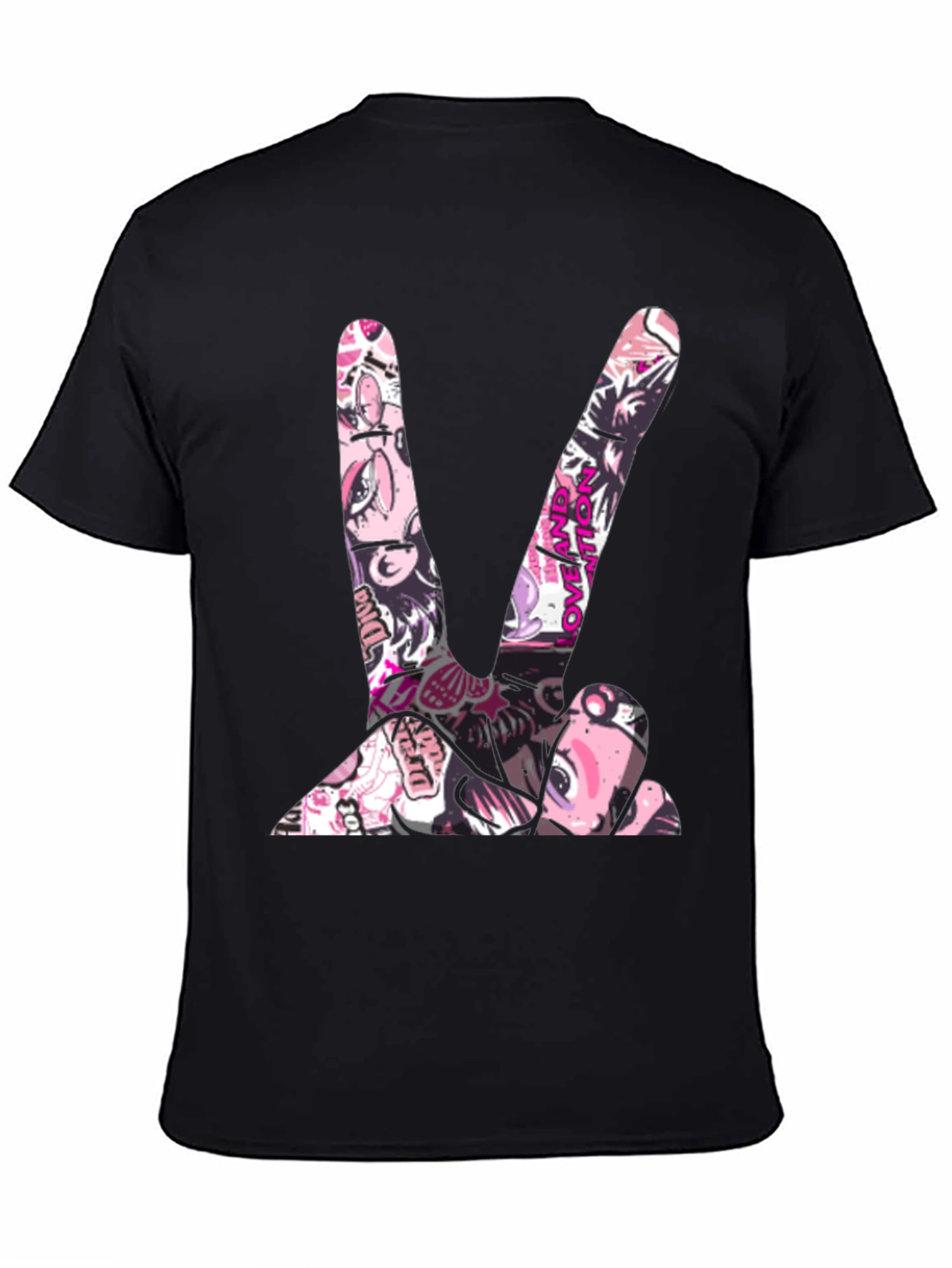 Peace Sign Graphic Tee - Stylish Black T-Shirt