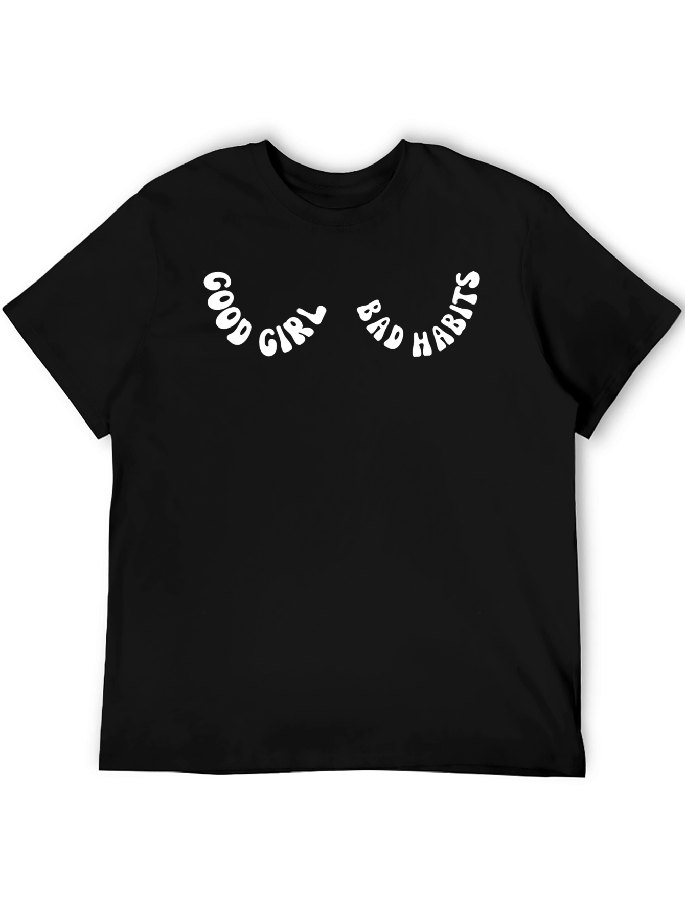 Good Girl Bad Habits Graphic Tee - Black