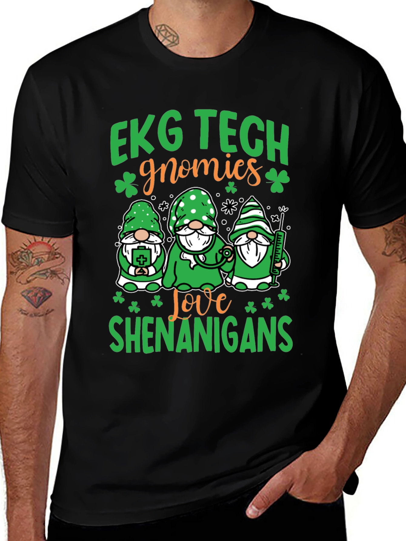 EKG Tech Gnomies St. Patricks Day T-Shirt