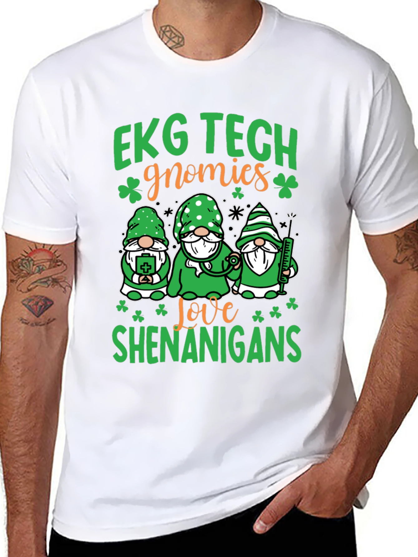 EKG Tech Gnomies St. Patricks Day T-Shirt