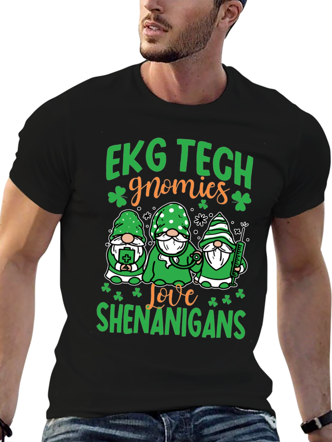 EKG Tech Gnomies St. Patricks Day T-Shirt