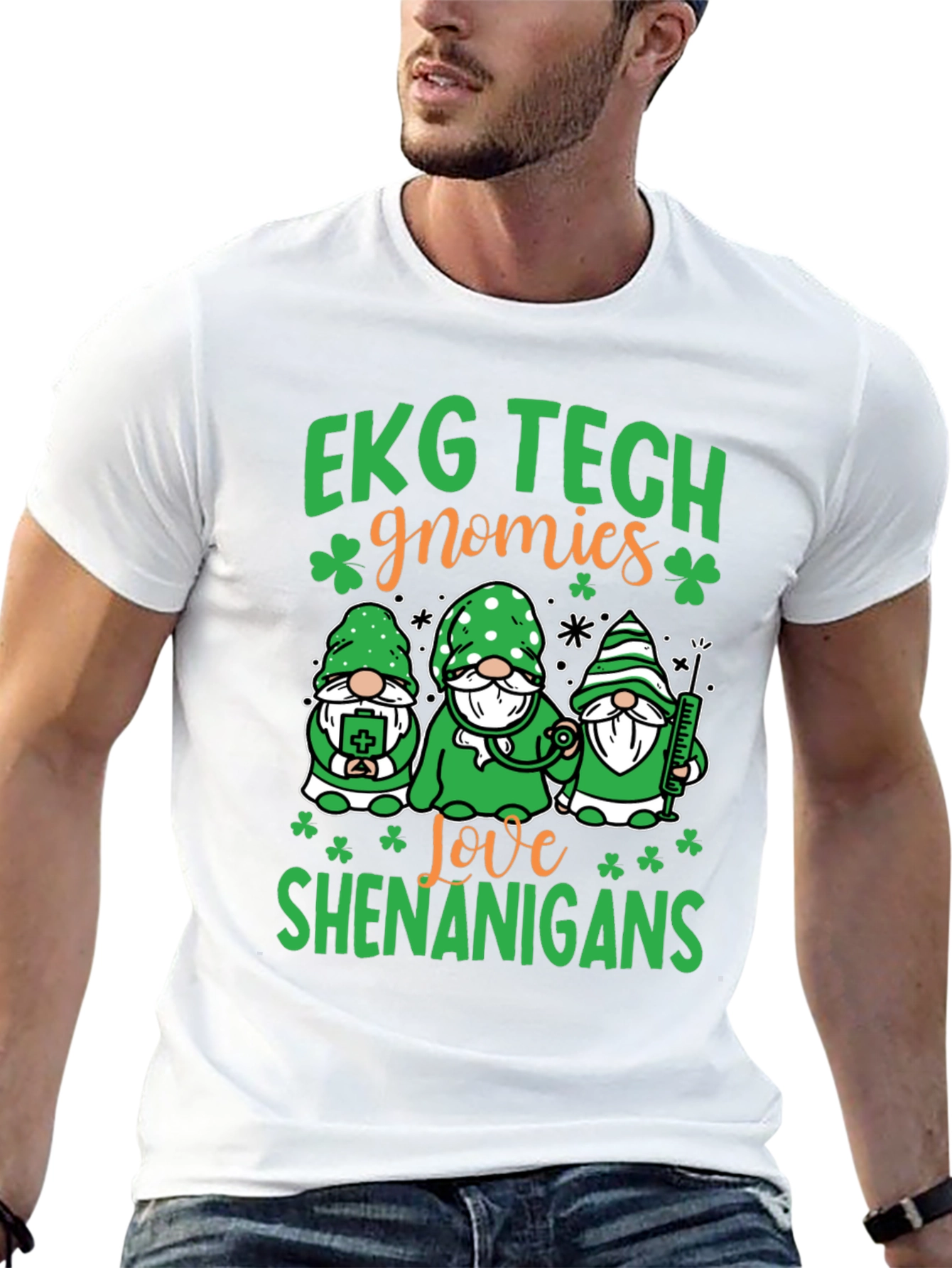 EKG Tech Gnomies St. Patricks Day T-Shirt