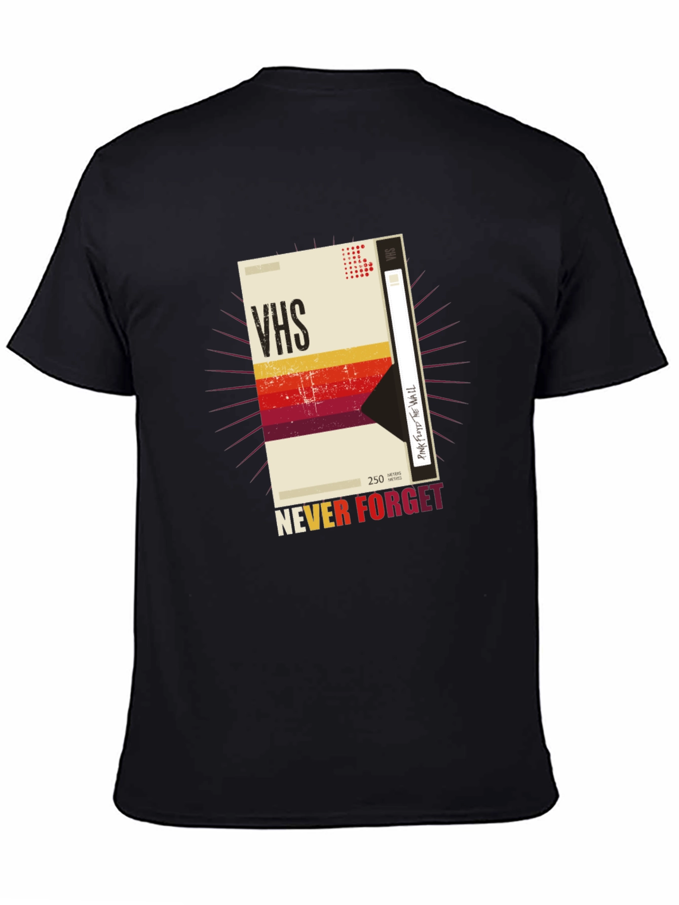 Retro VHS Tape Graphic T-Shirt - Never Forget