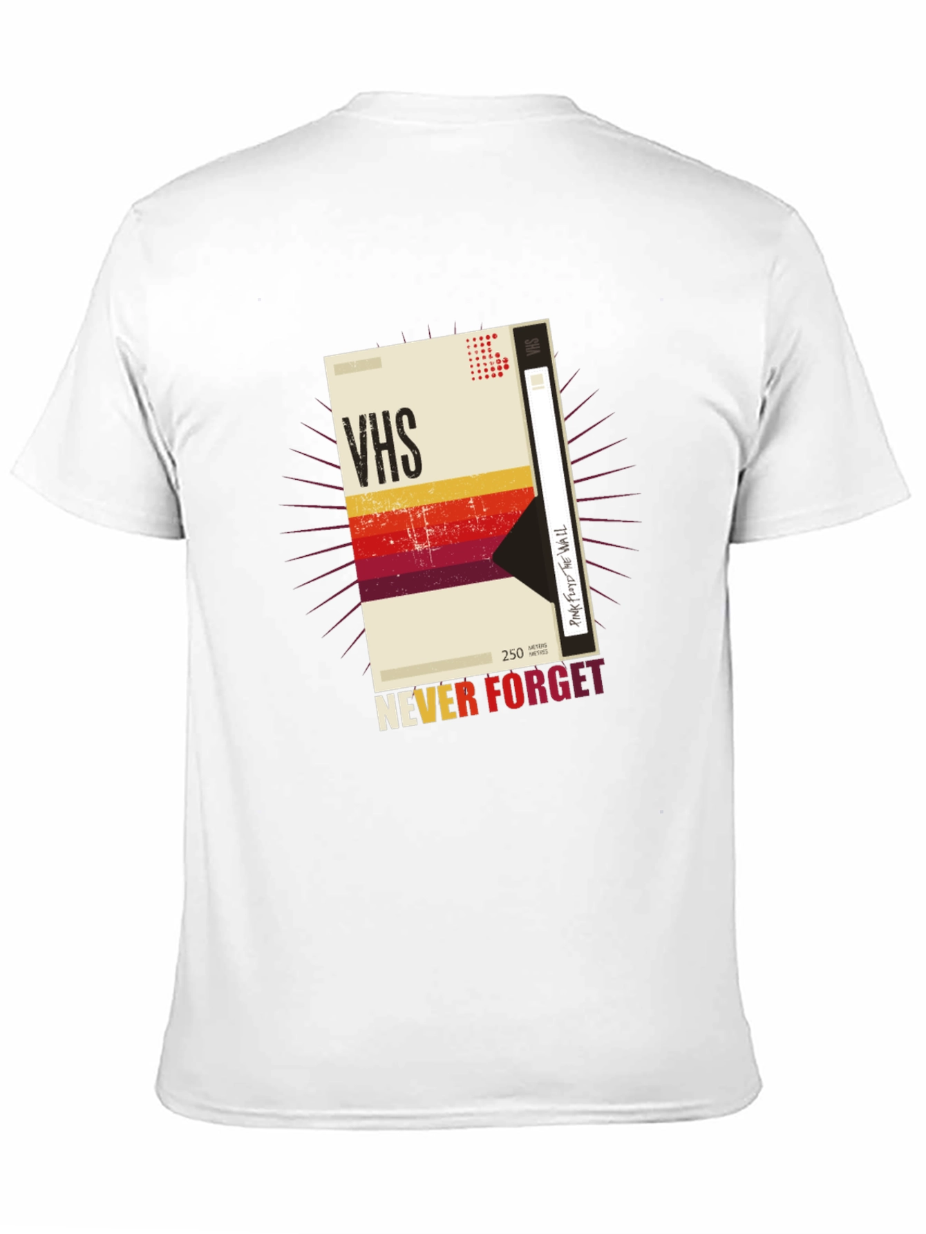 Retro VHS Tape Graphic T-Shirt - Never Forget