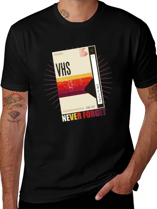 Retro VHS Tape Graphic T-Shirt - Never Forget