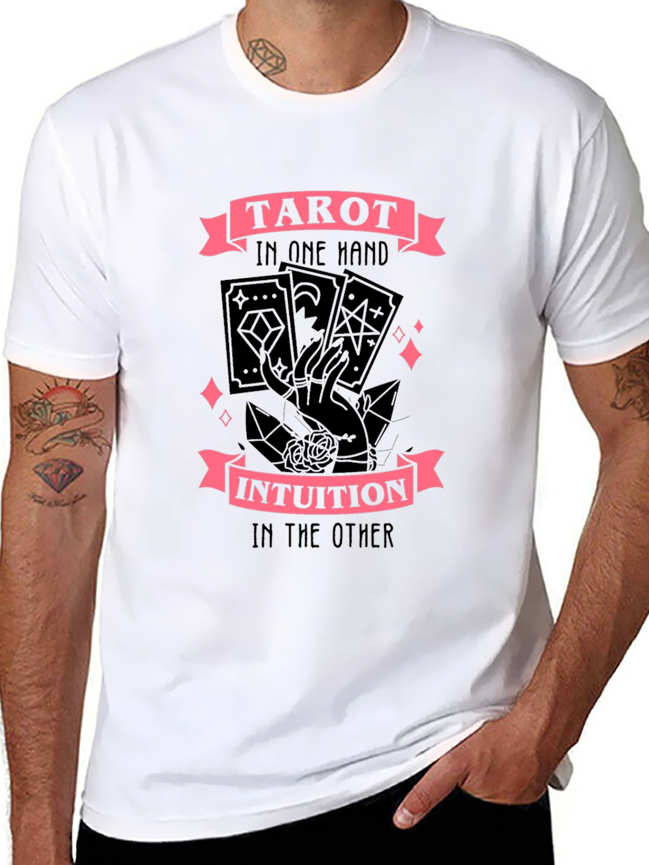 Tarot Intuition Graphic Tee - Stylish Witchy Shirt