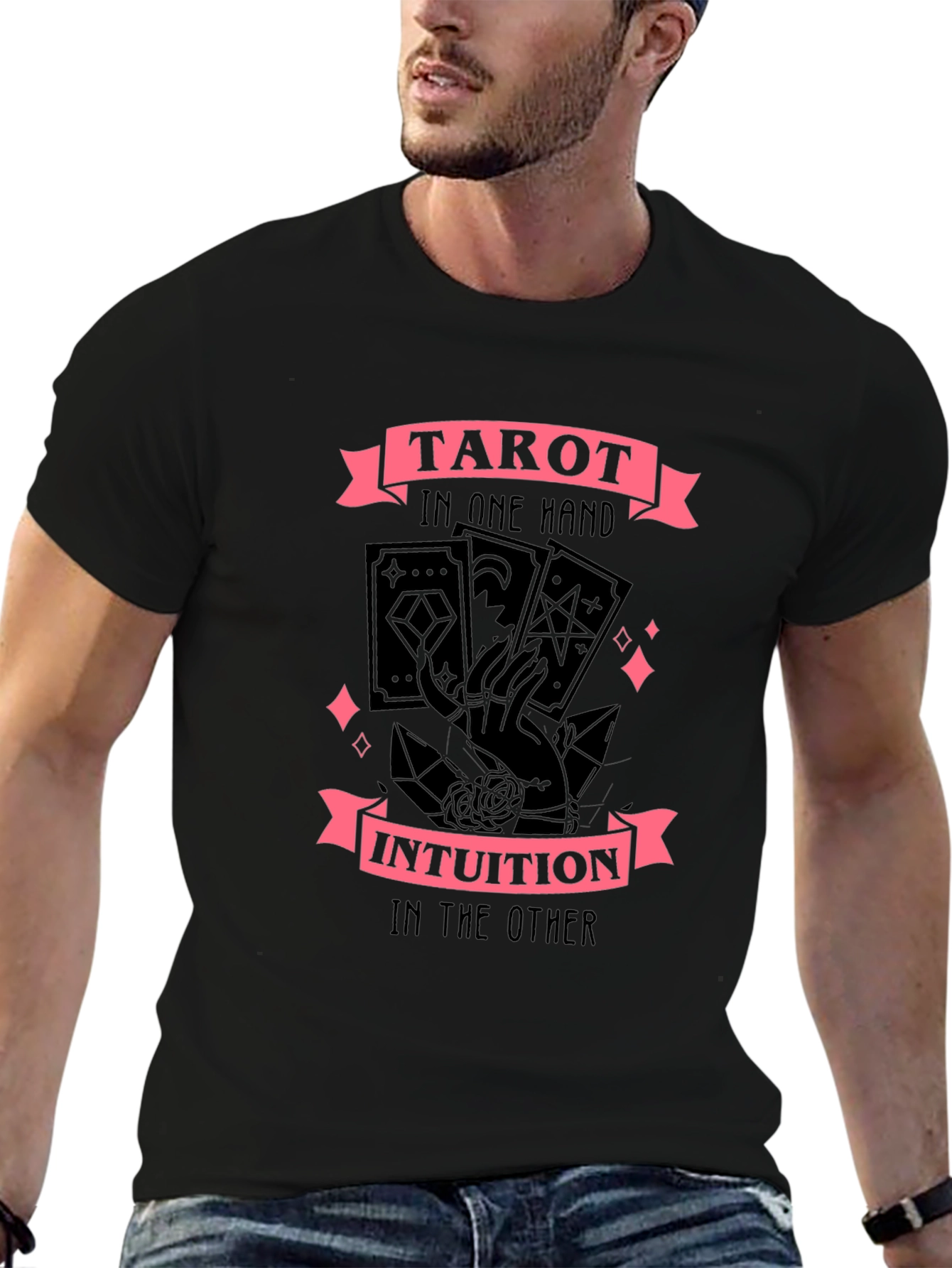 Tarot Intuition Graphic Tee - Stylish Witchy Shirt