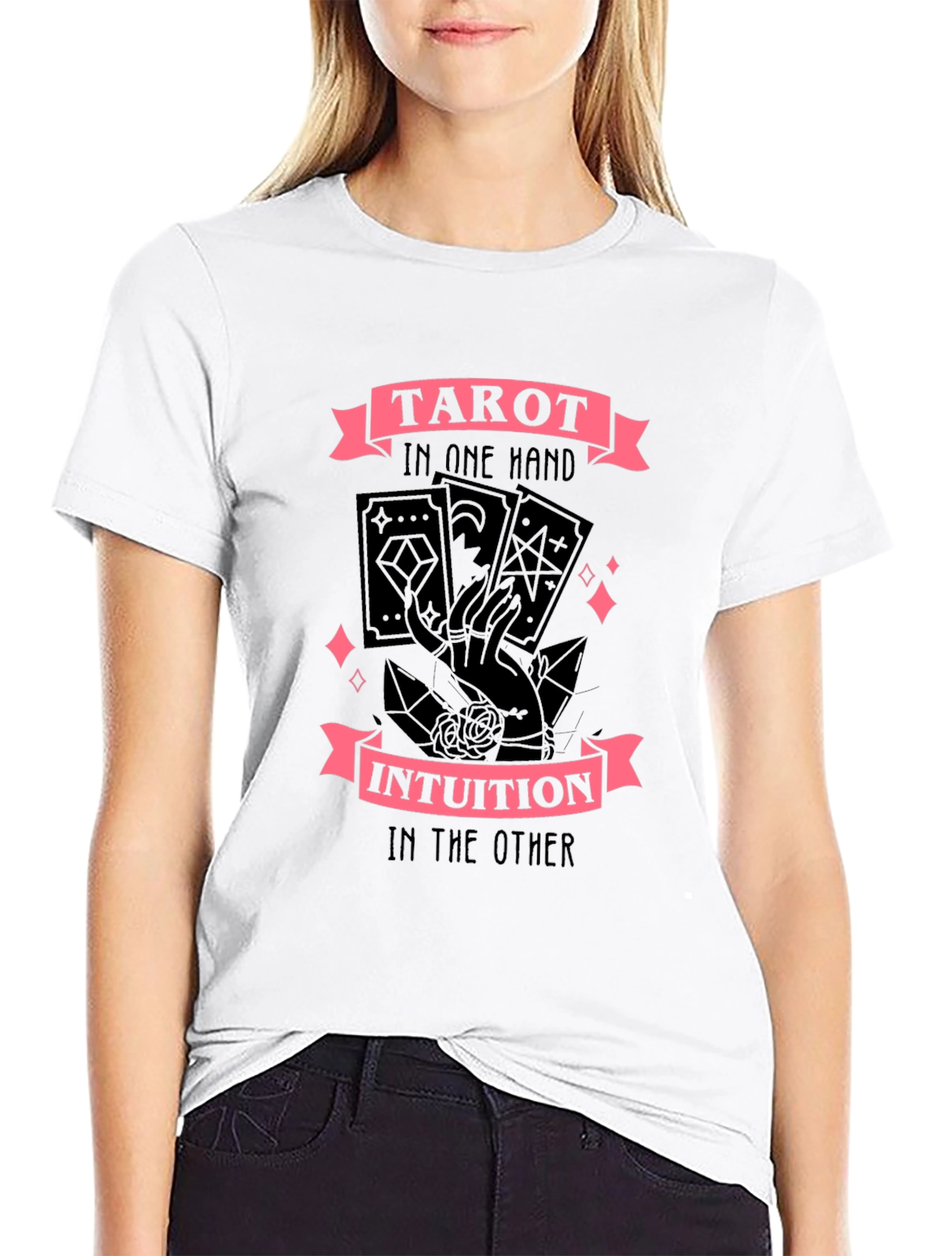 Tarot Intuition Graphic Tee - Stylish Witchy Shirt