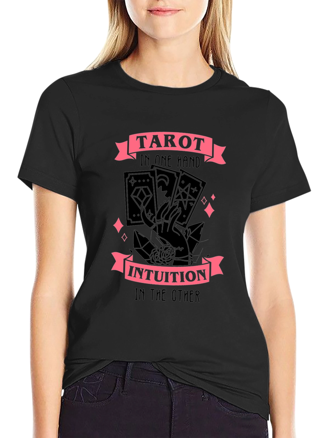 Tarot Intuition Graphic Tee - Stylish Witchy Shirt