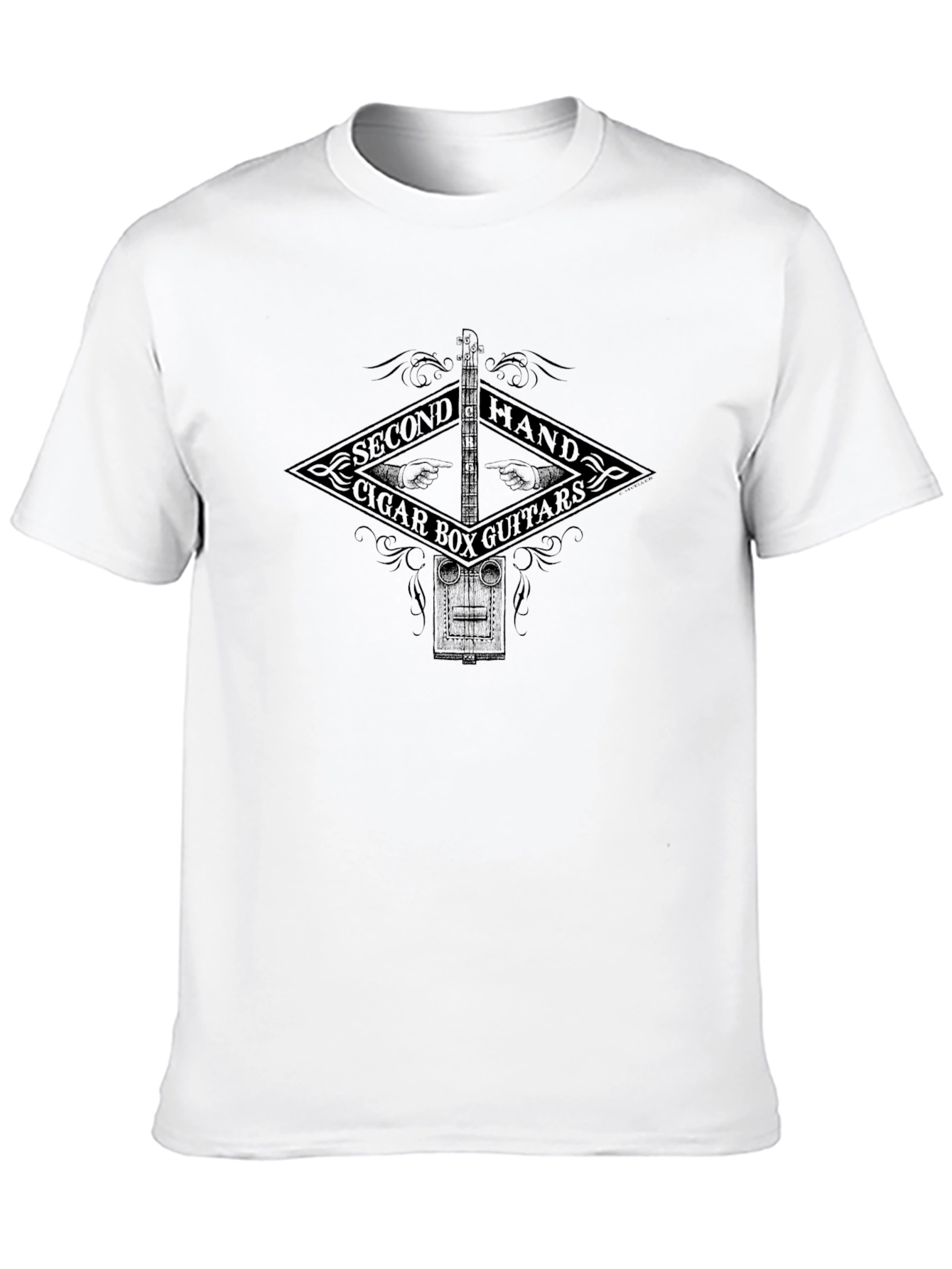 Second Hand Cigar Box Guitars Black T-Shirt