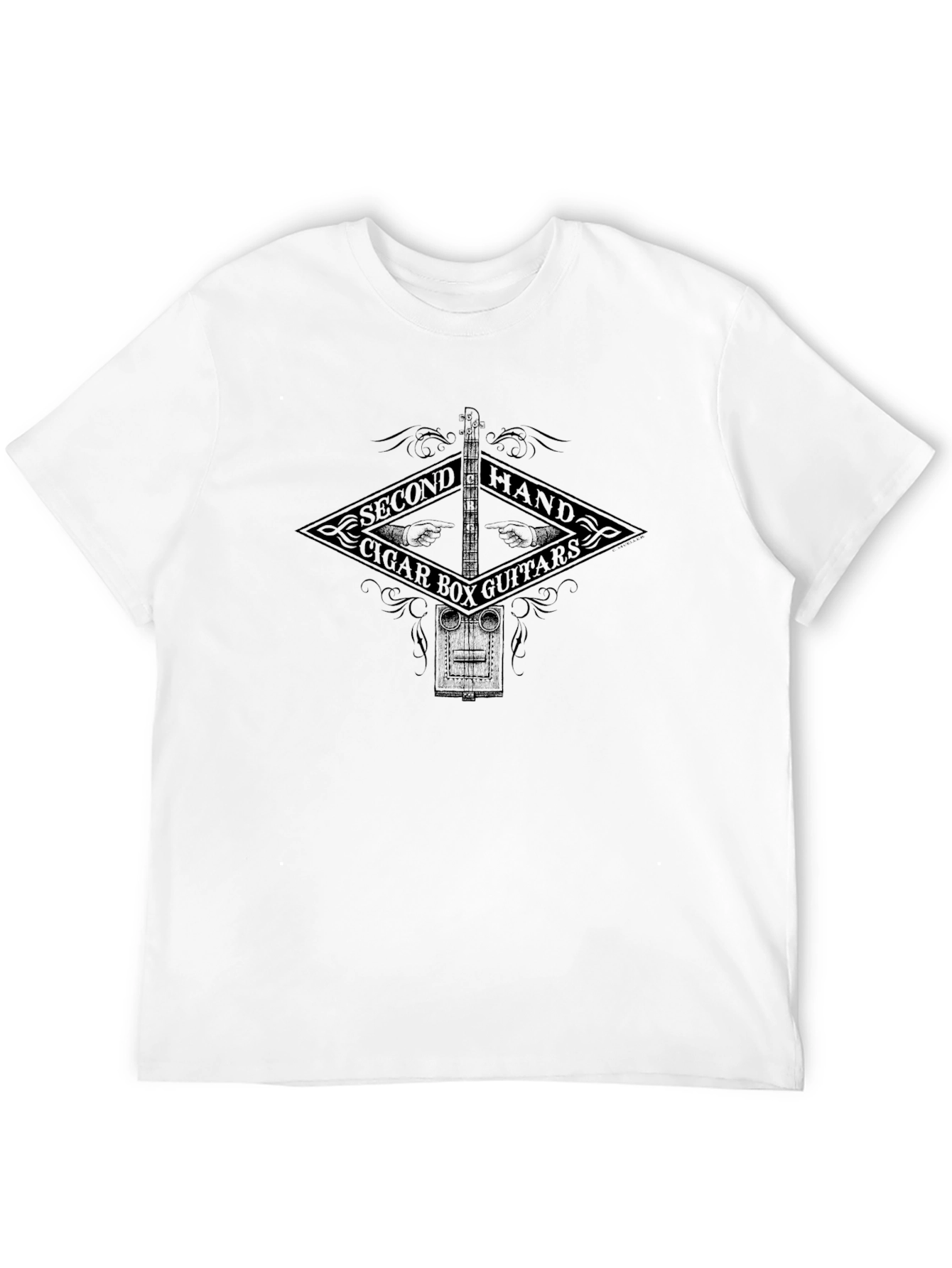 Second Hand Cigar Box Guitars Black T-Shirt