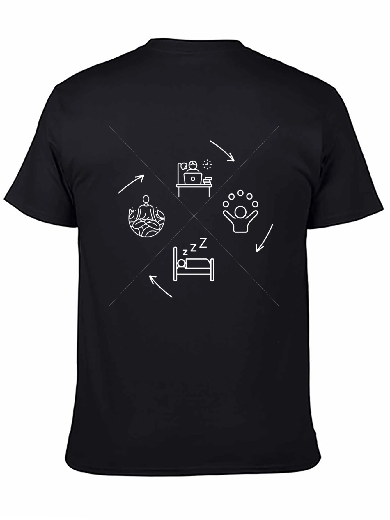 Work-Life Balance Cycle Graphic T-Shirt