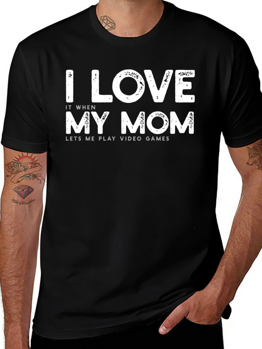 I Love My Mom Video Game T-Shirt - Black