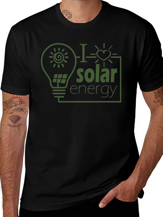 I Love Solar Energy Graphic T-Shirt
