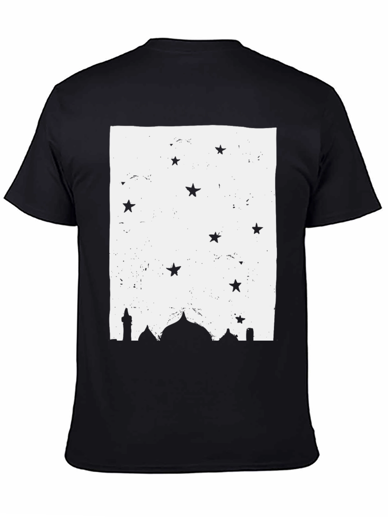 Mosque Starry Night Black T-Shirt