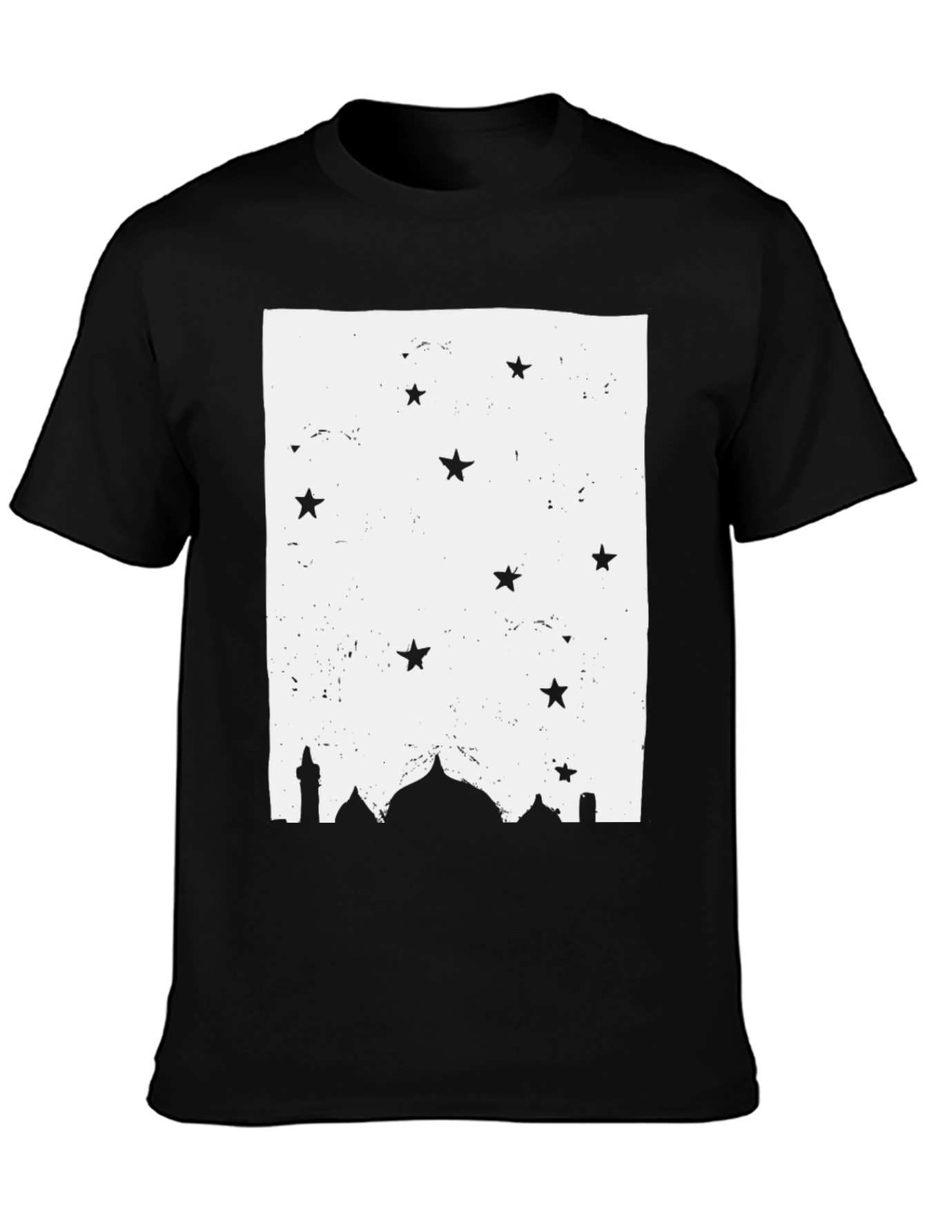 Mosque Starry Night Black T-Shirt