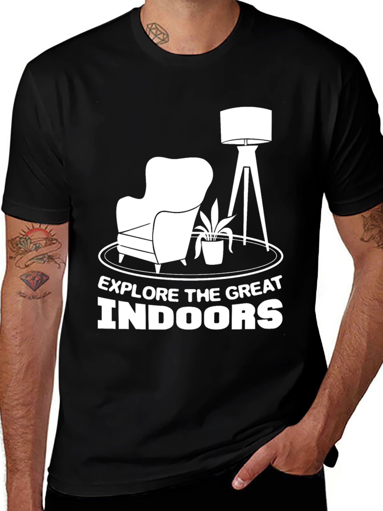 Explore Indoors Graphic Tee - Black