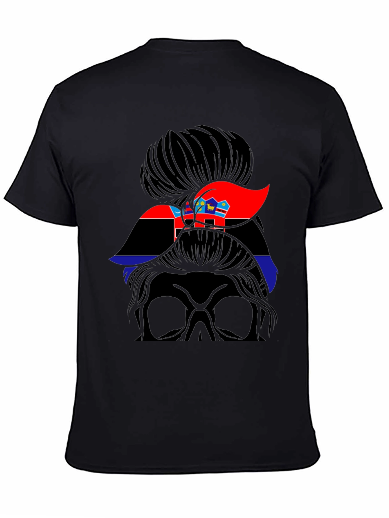 Messy Bun Girl Eswatini Flag T-Shirt