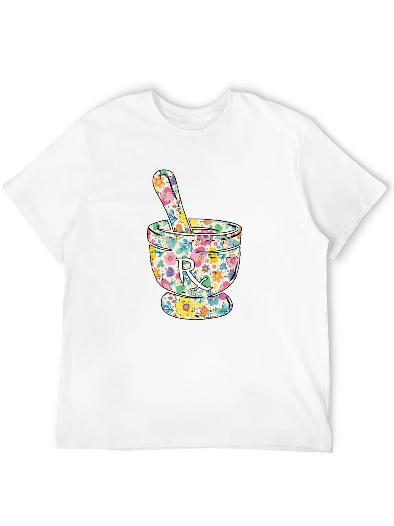 Floral Mortar & Pestle Graphic T-Shirt