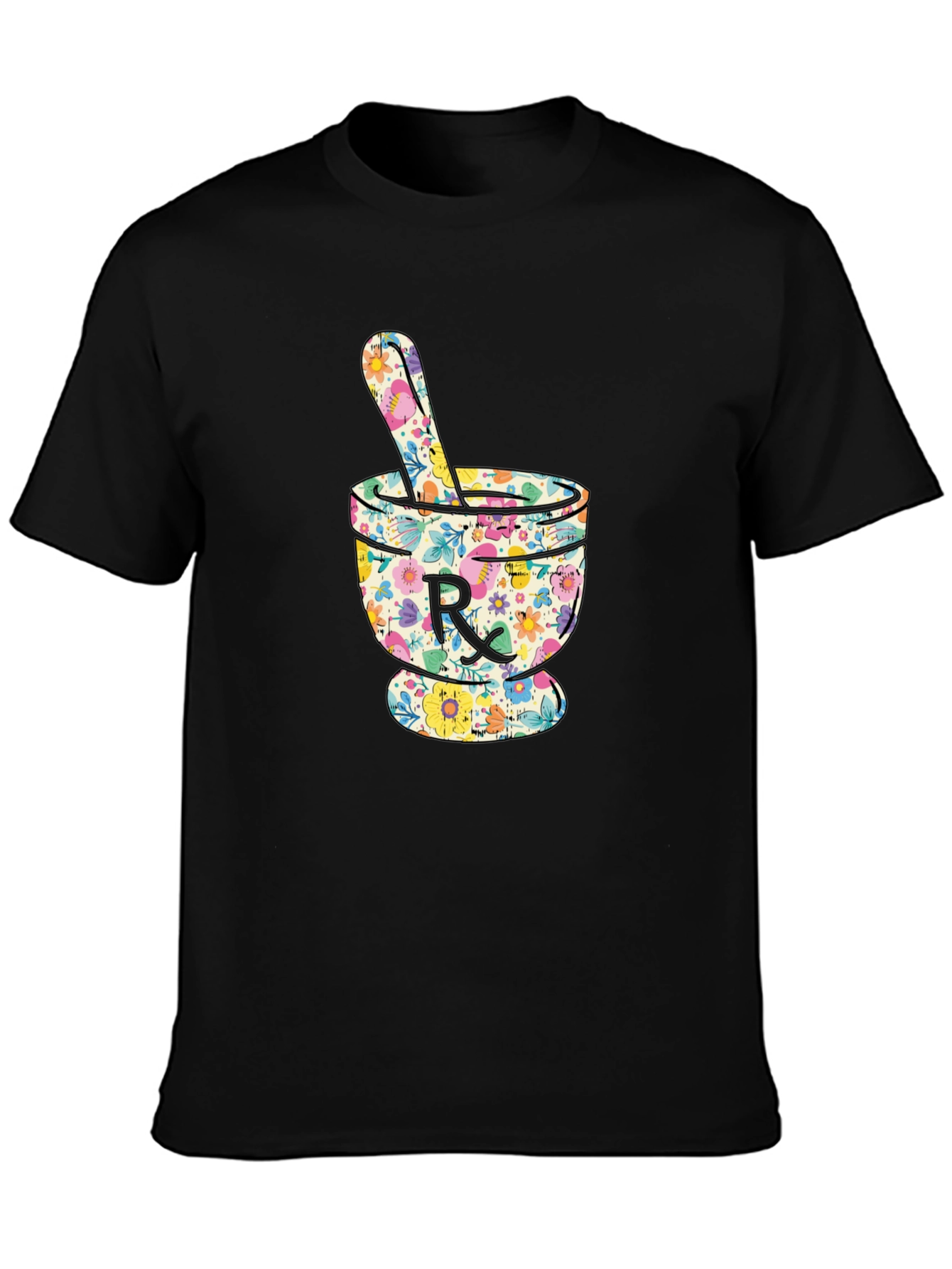 Floral Mortar & Pestle Graphic T-Shirt
