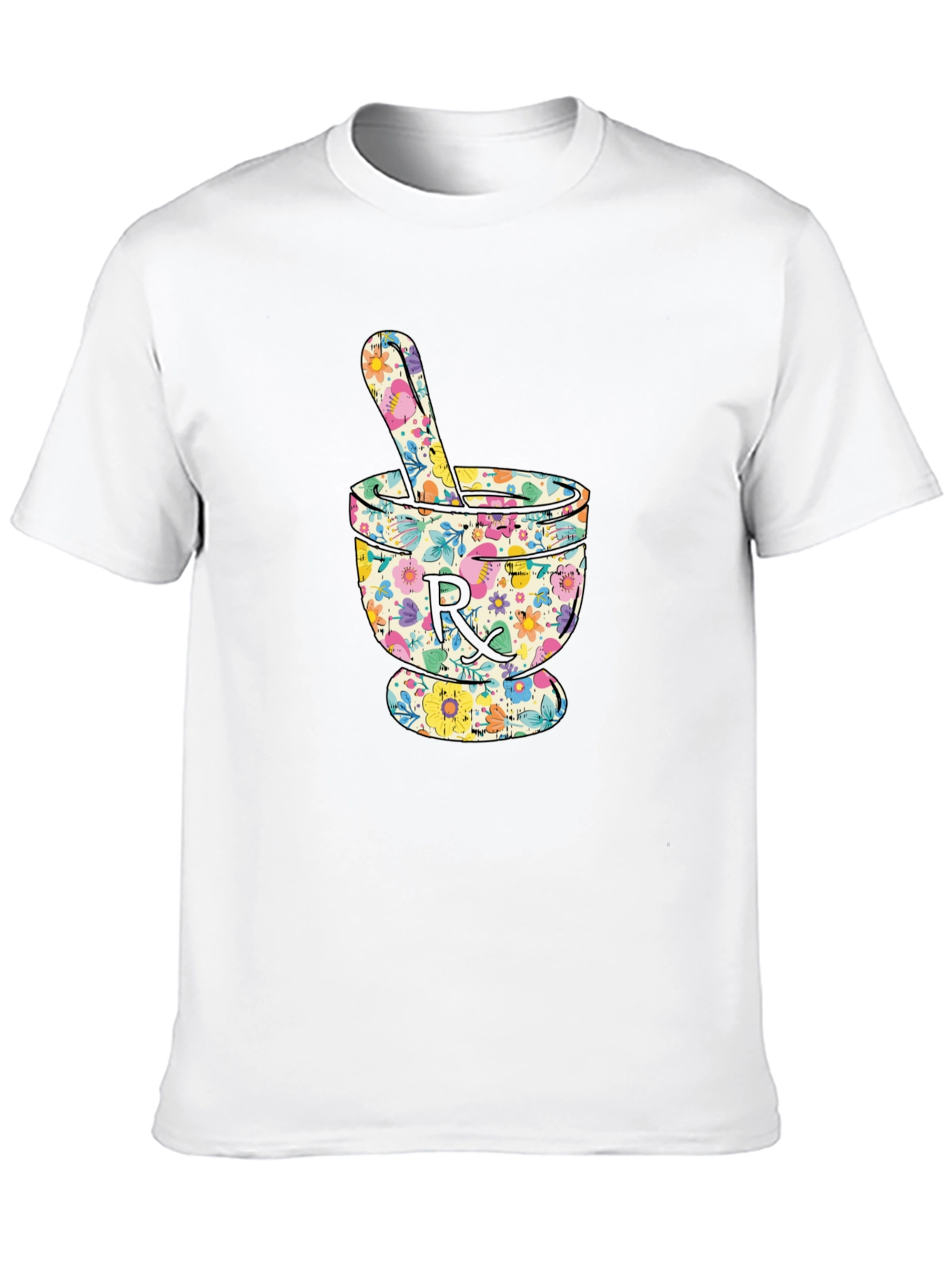 Floral Mortar & Pestle Graphic T-Shirt