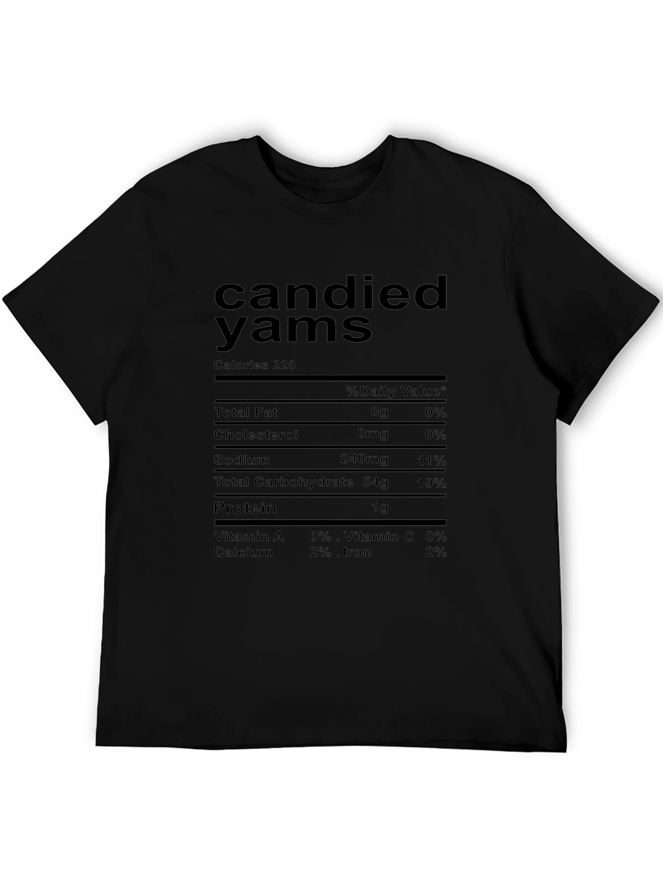 Candied Yams Nutrition Facts T-Shirt