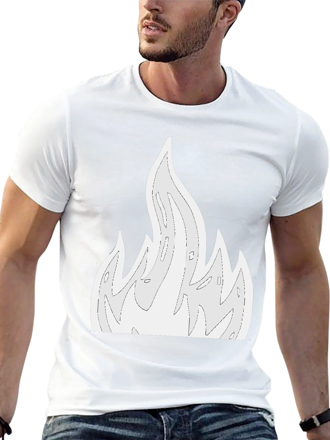 Flame Graphic Black T-Shirt