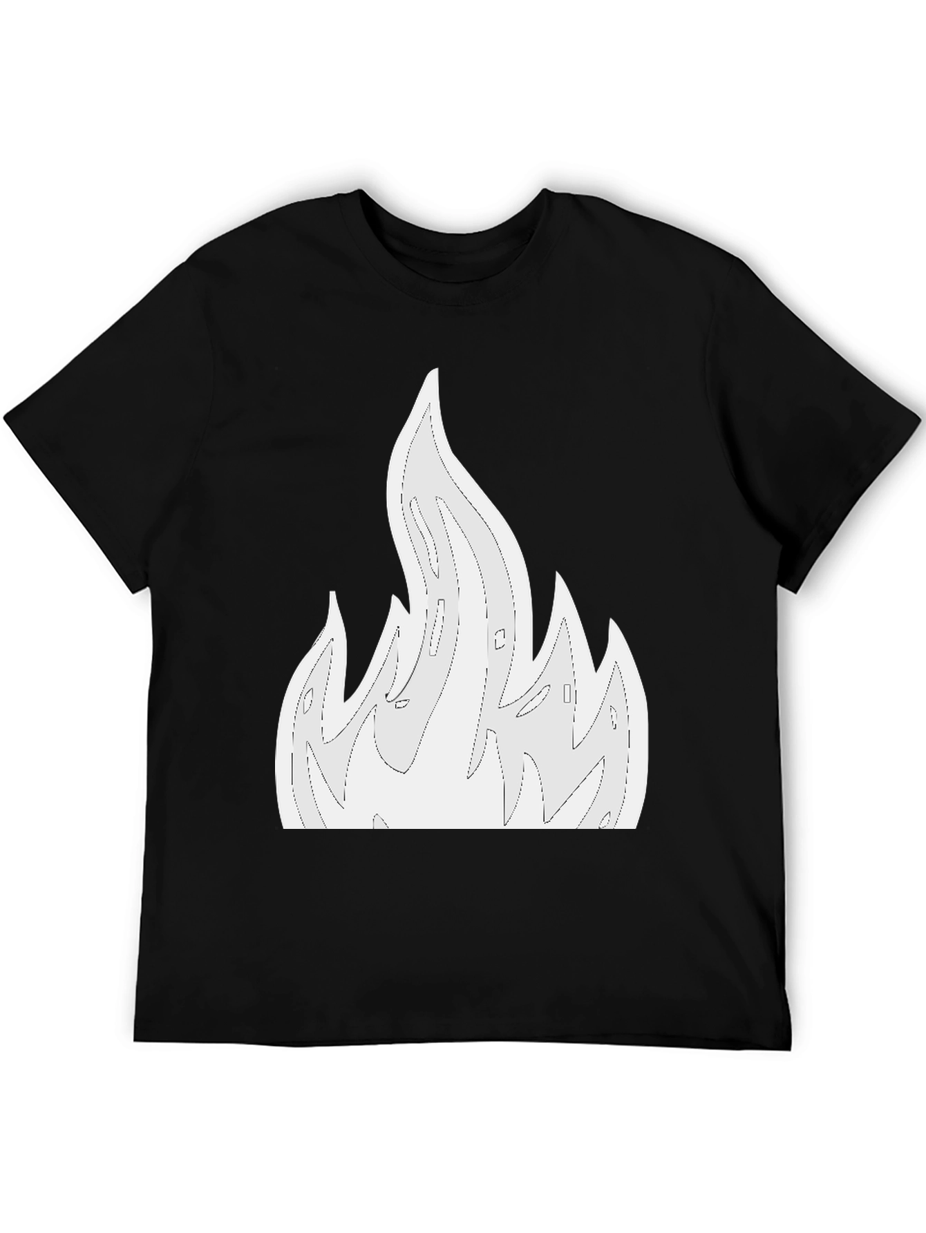 Flame Graphic Black T-Shirt