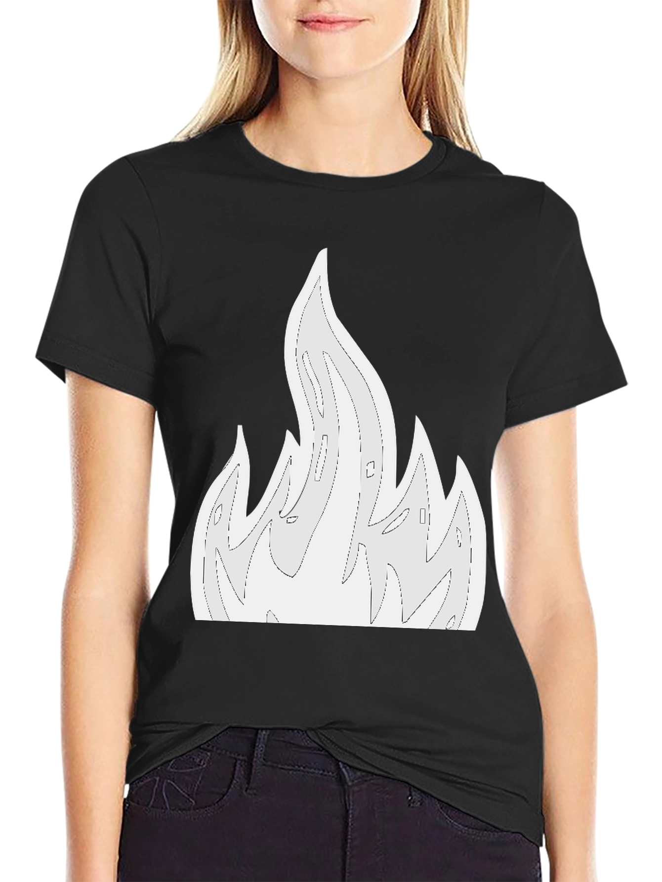 Flame Graphic Black T-Shirt
