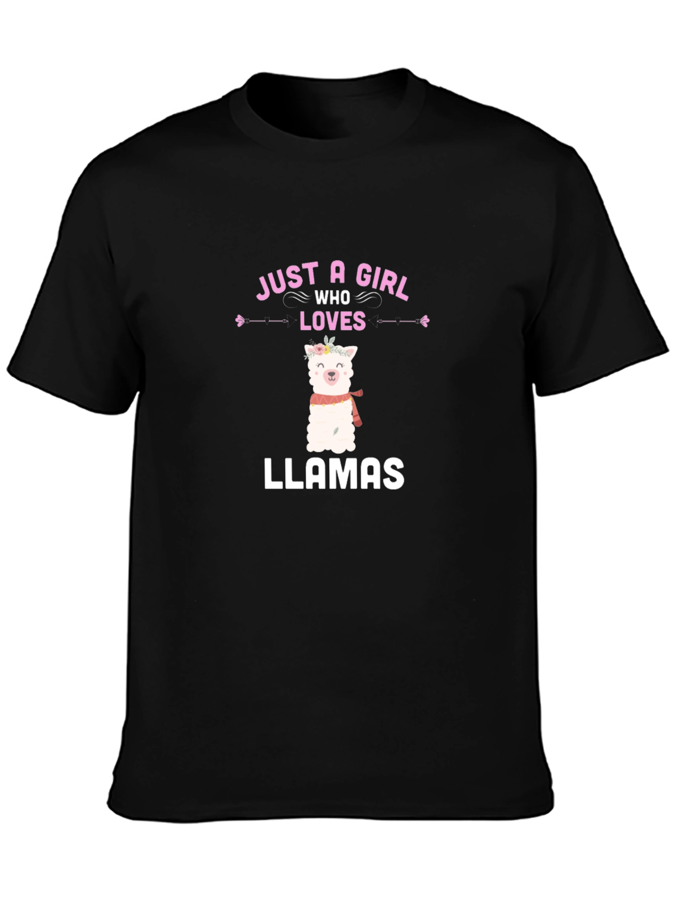 Just a Girl Who Loves Llamas Graphic T-Shirt