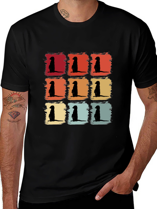 Meerkat Retro T-Shirt Cool Animal Tee