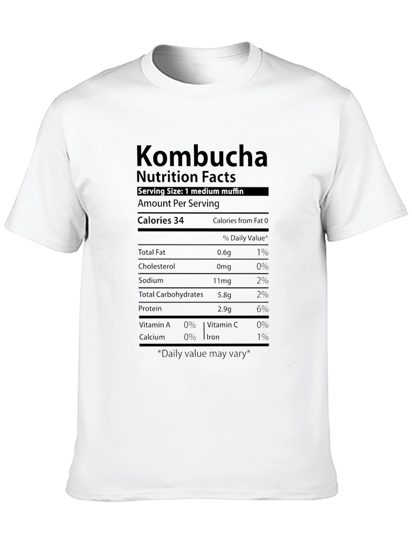 Kombucha Nutrition Facts Novelty T-Shirt
