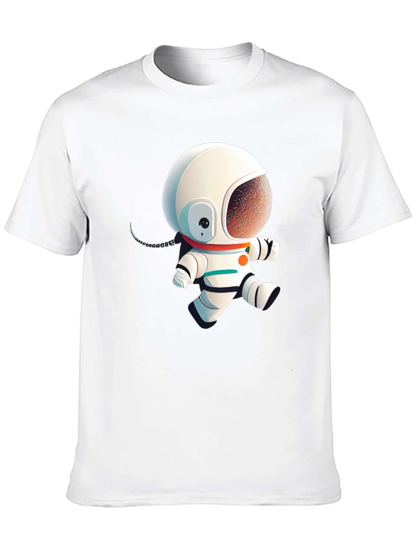 Astronaut Cartoon Graphic Black T-Shirt