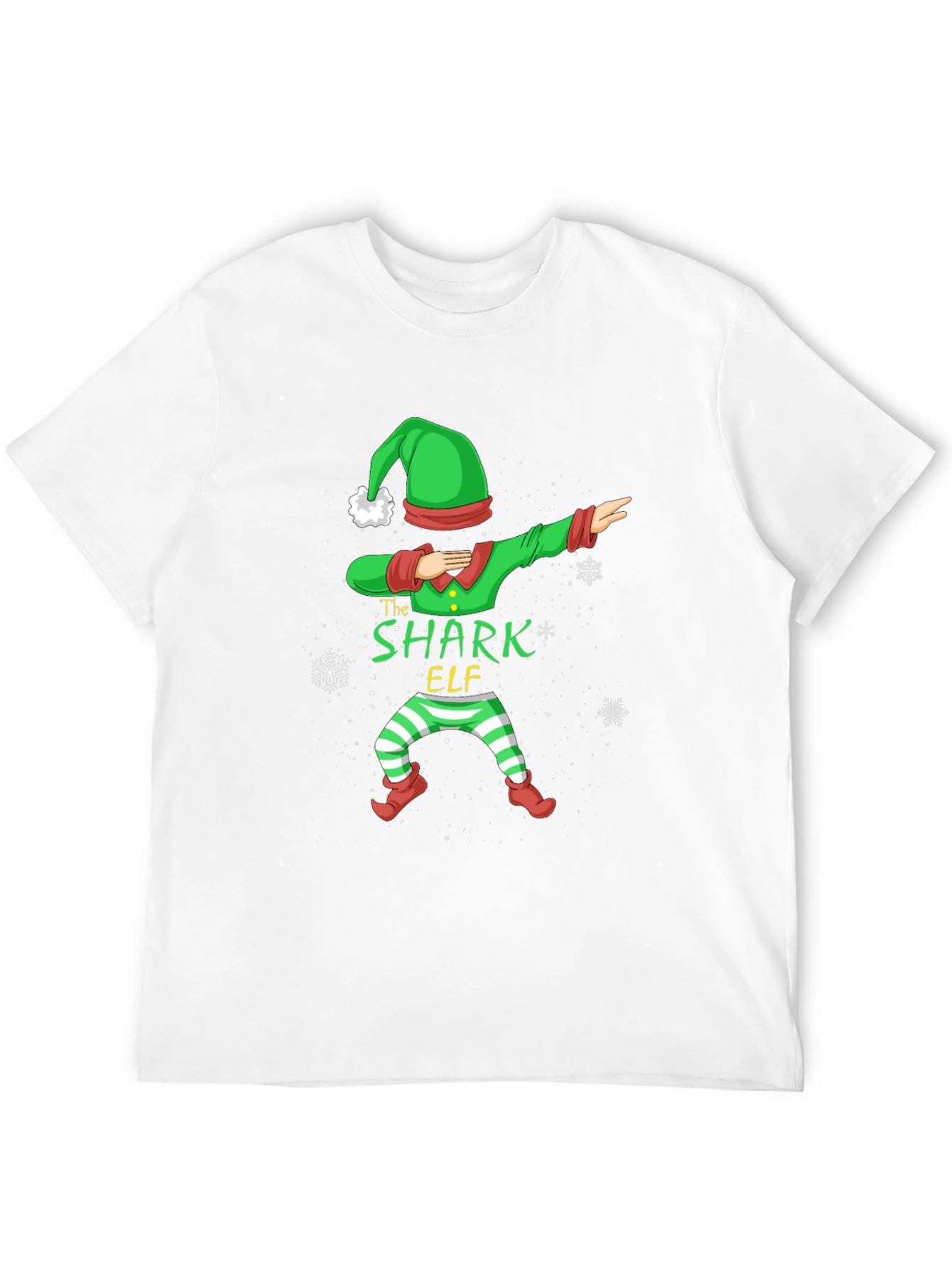 Shark Elf Dabbing Christmas T-Shirt