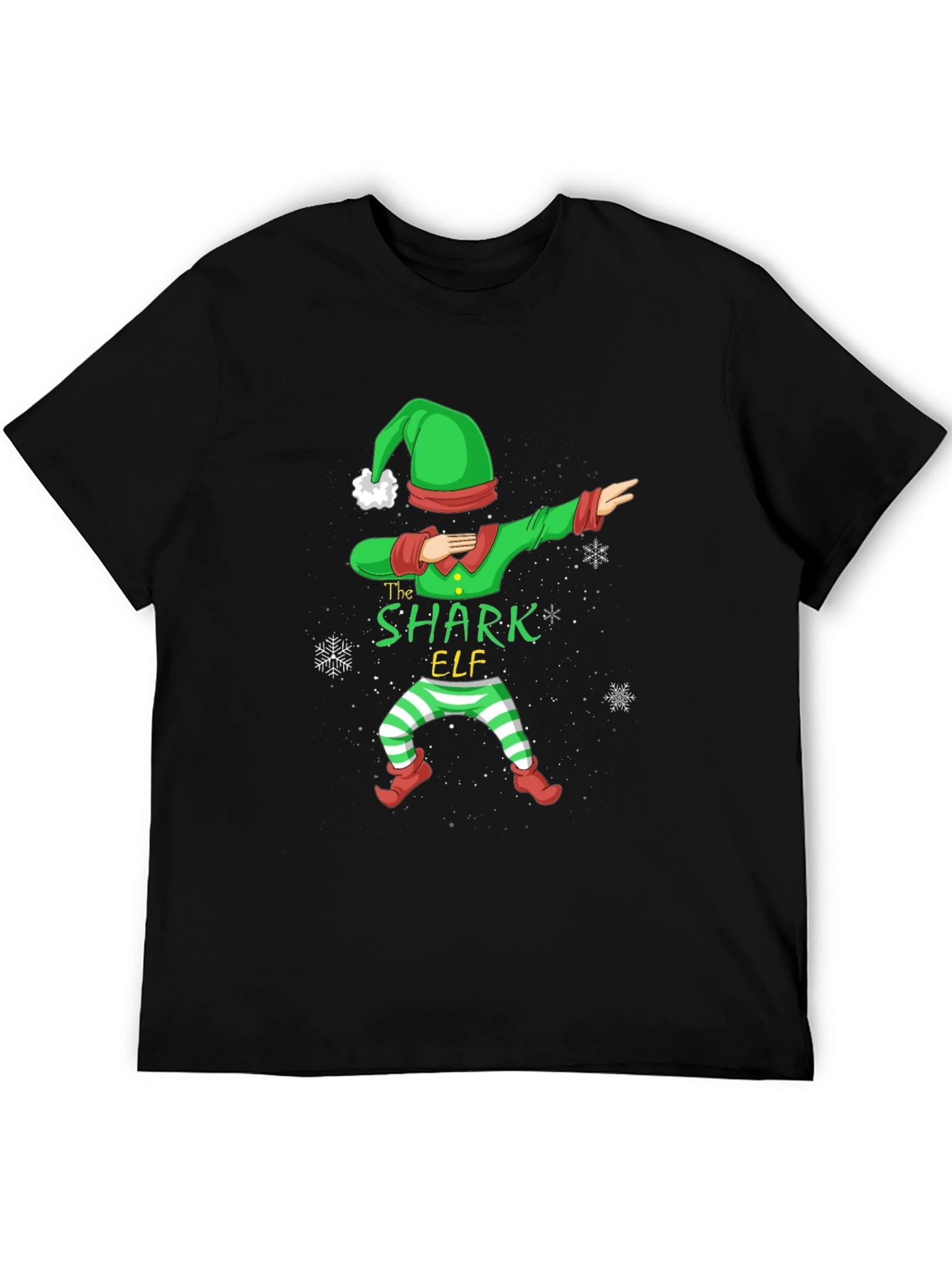 Shark Elf Dabbing Christmas T-Shirt