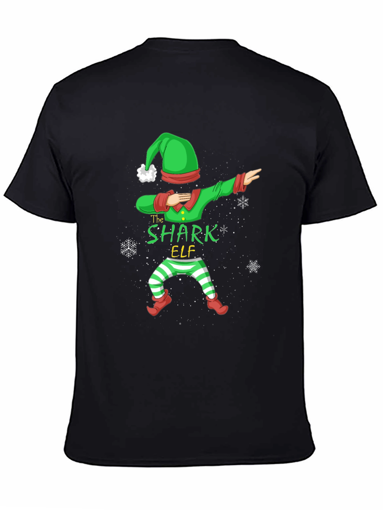 Shark Elf Dabbing Christmas T-Shirt