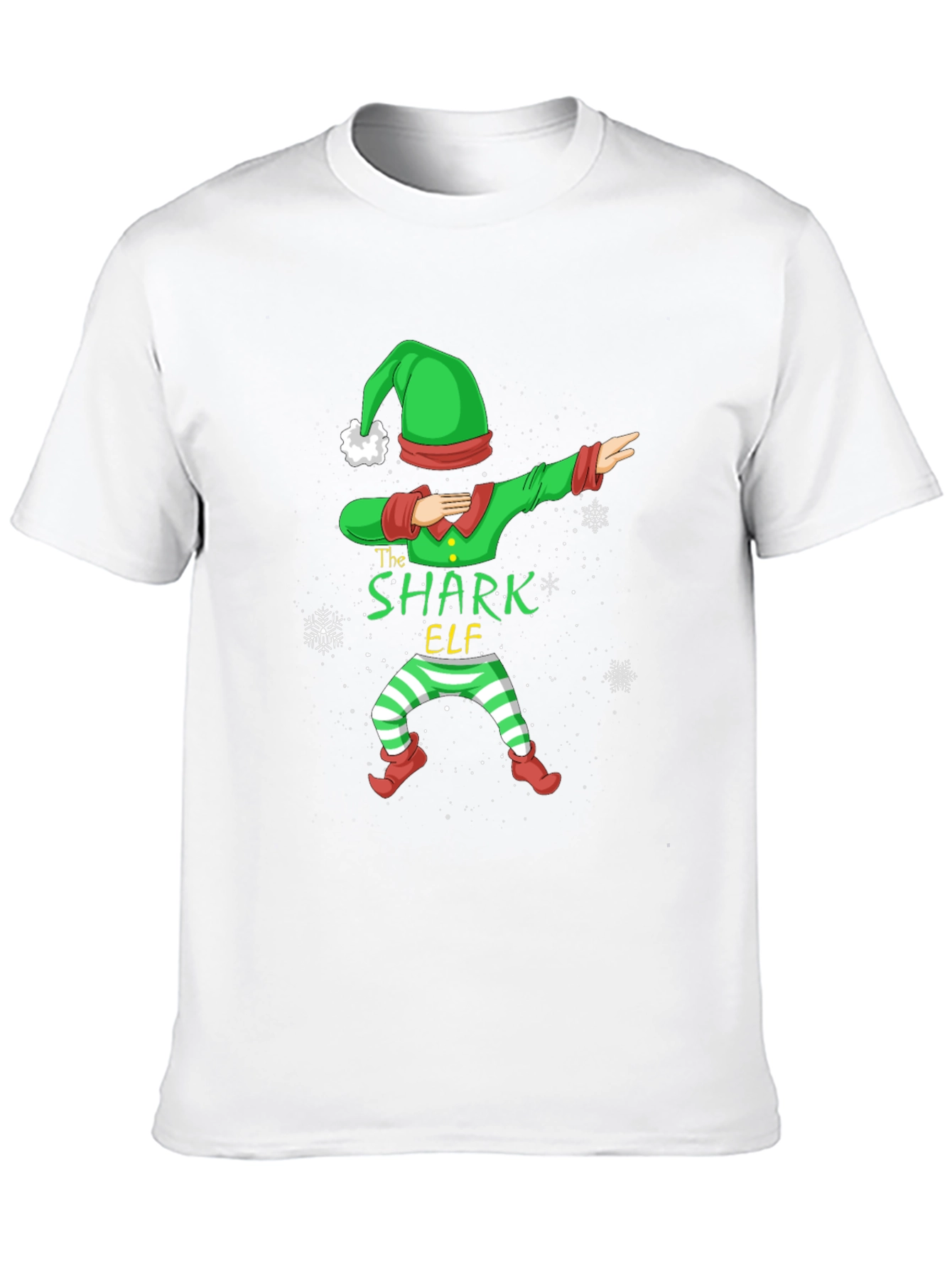 Shark Elf Dabbing Christmas T-Shirt