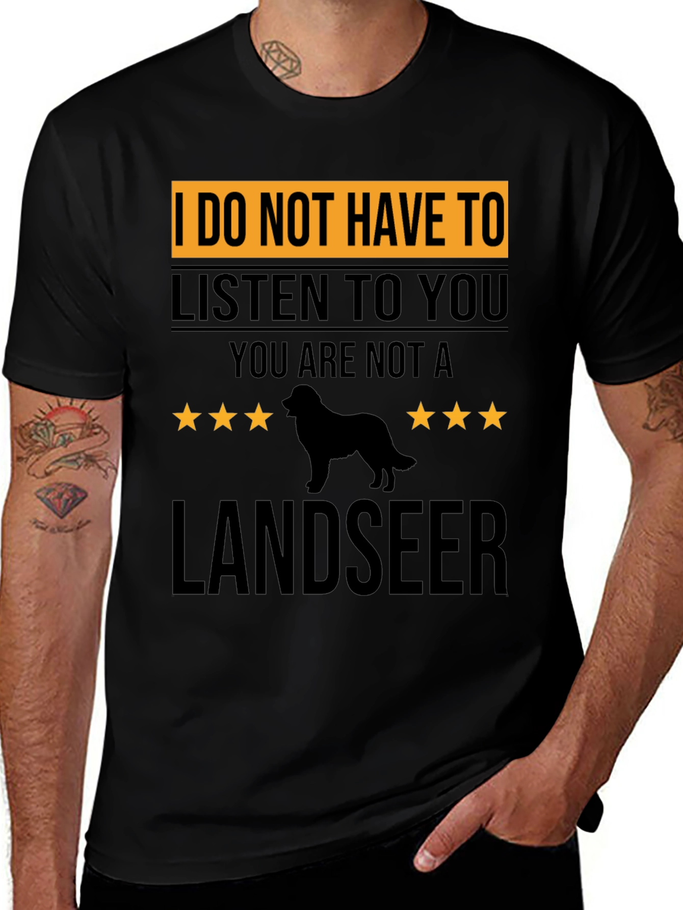 Landseer Dog T-Shirt - Sarcastic Pet Lover Tee