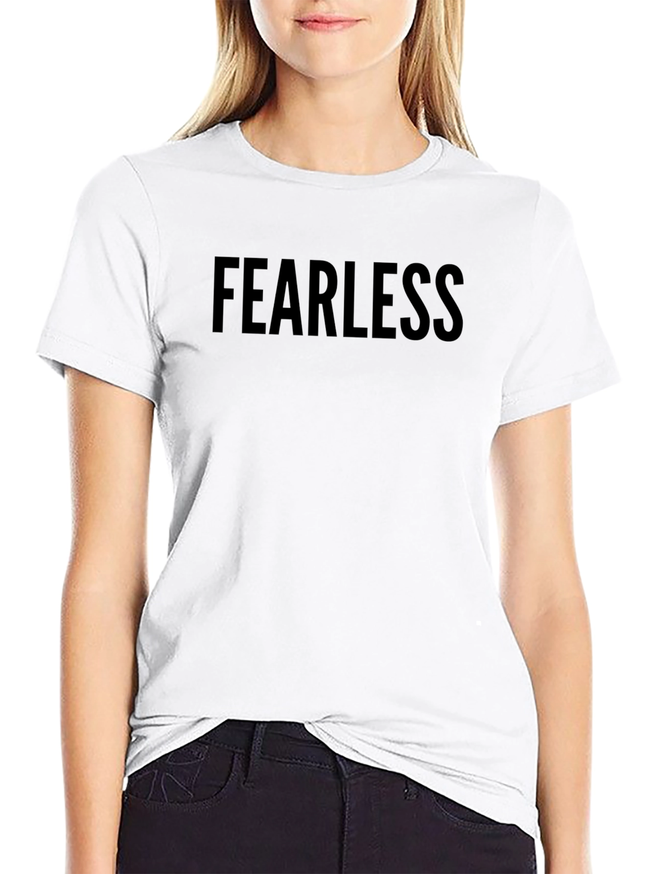 Fearless Black Crew Neck T-Shirt