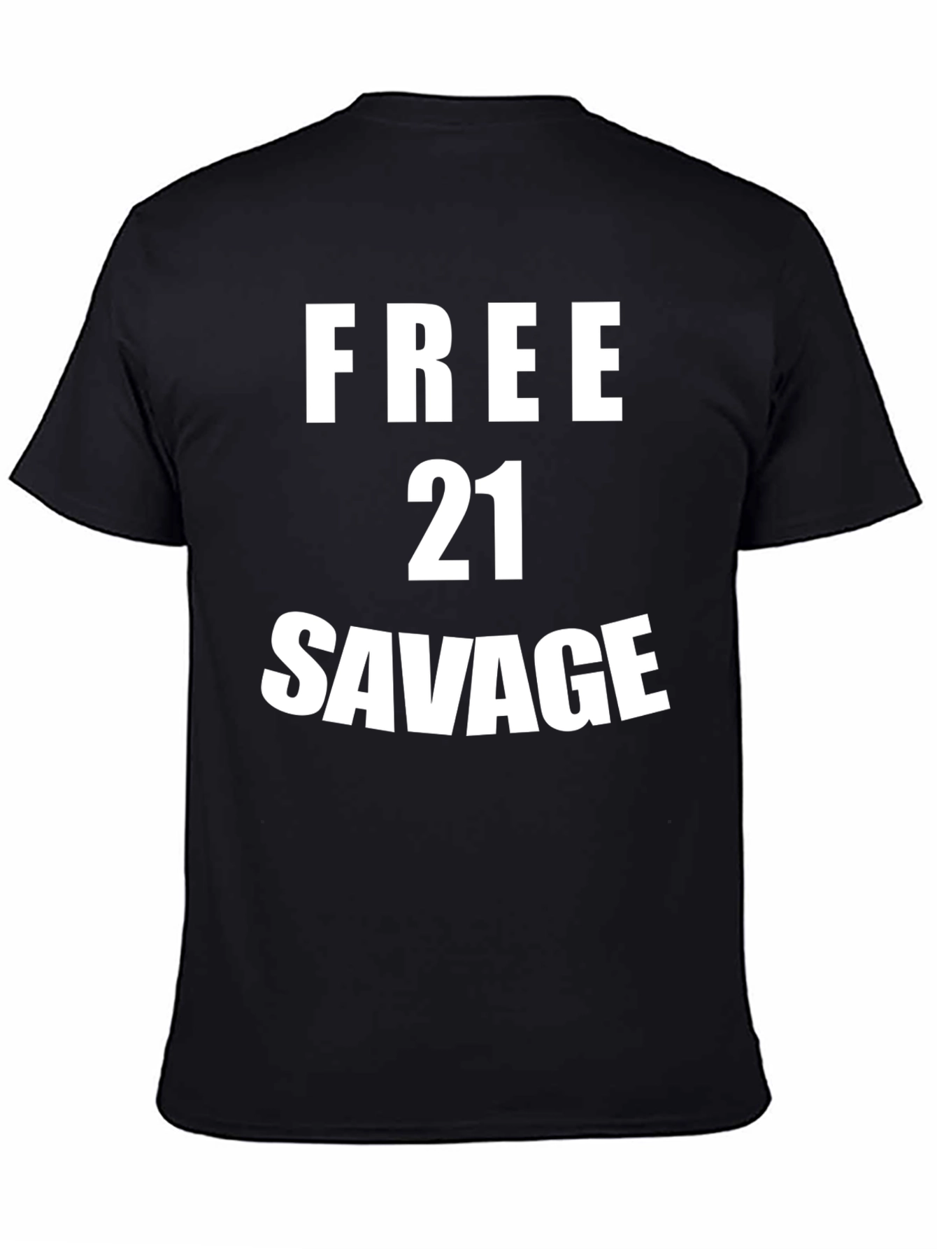Free 21 Savage Graphic T-Shirt Mens Black Tee
