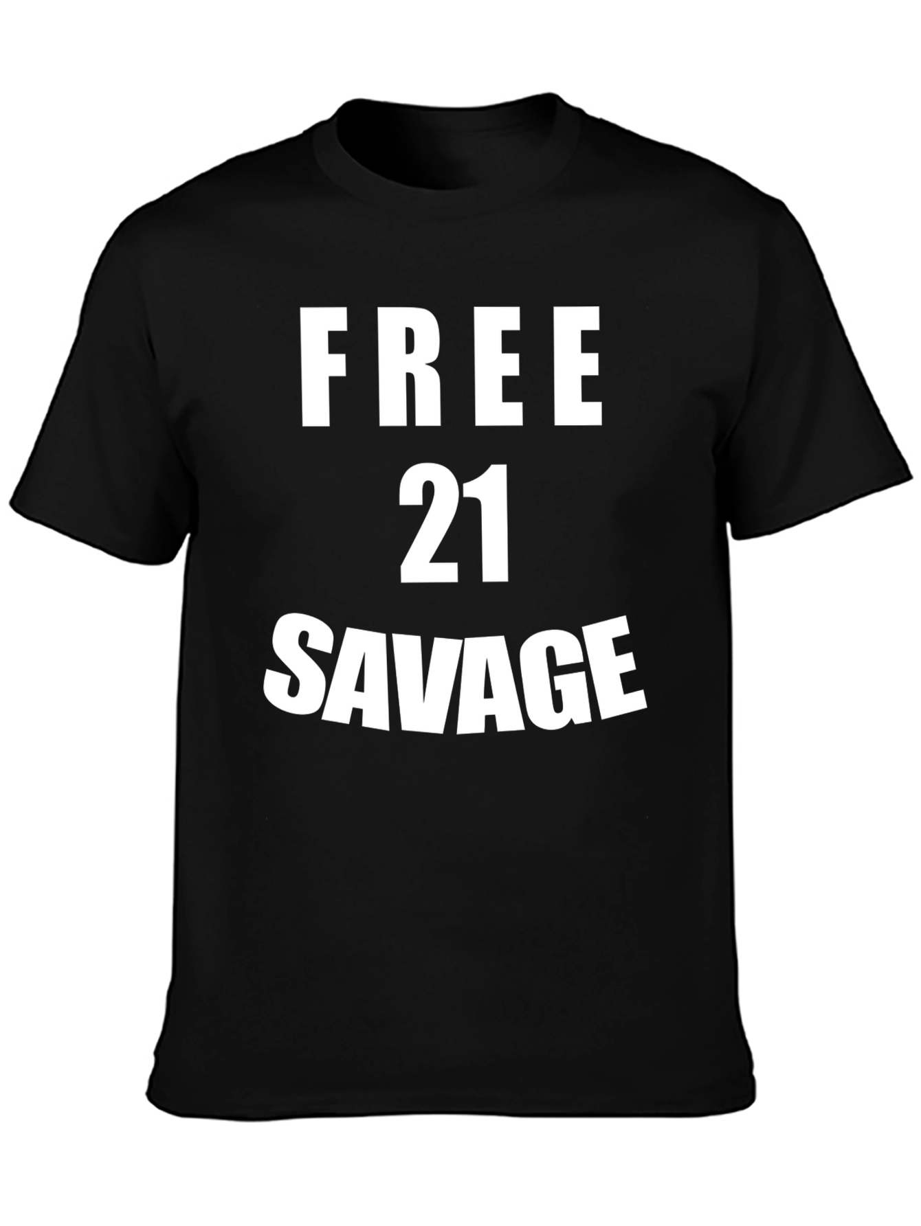 Free 21 Savage Graphic T-Shirt Mens Black Tee