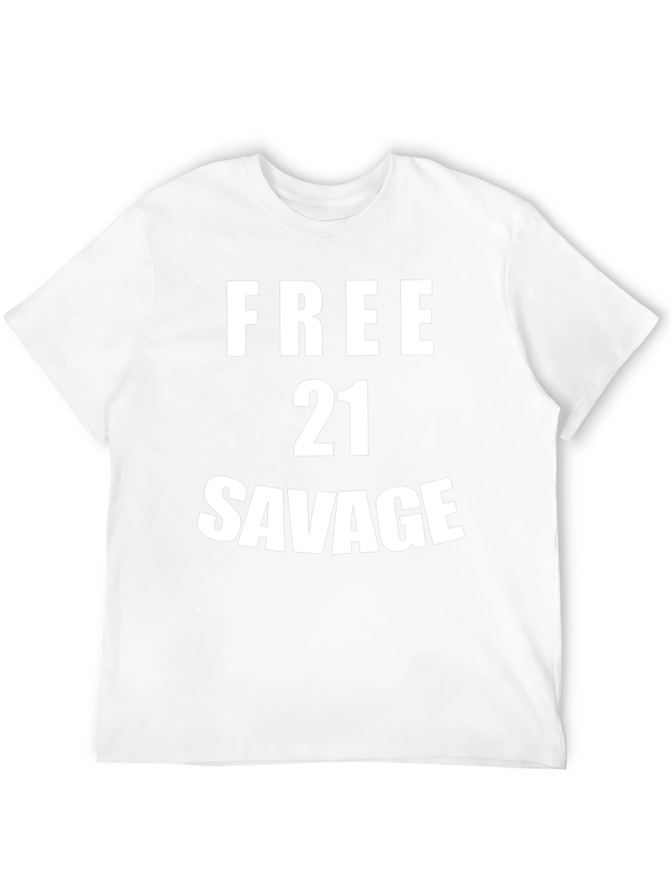 Free 21 Savage Graphic T-Shirt Mens Black Tee
