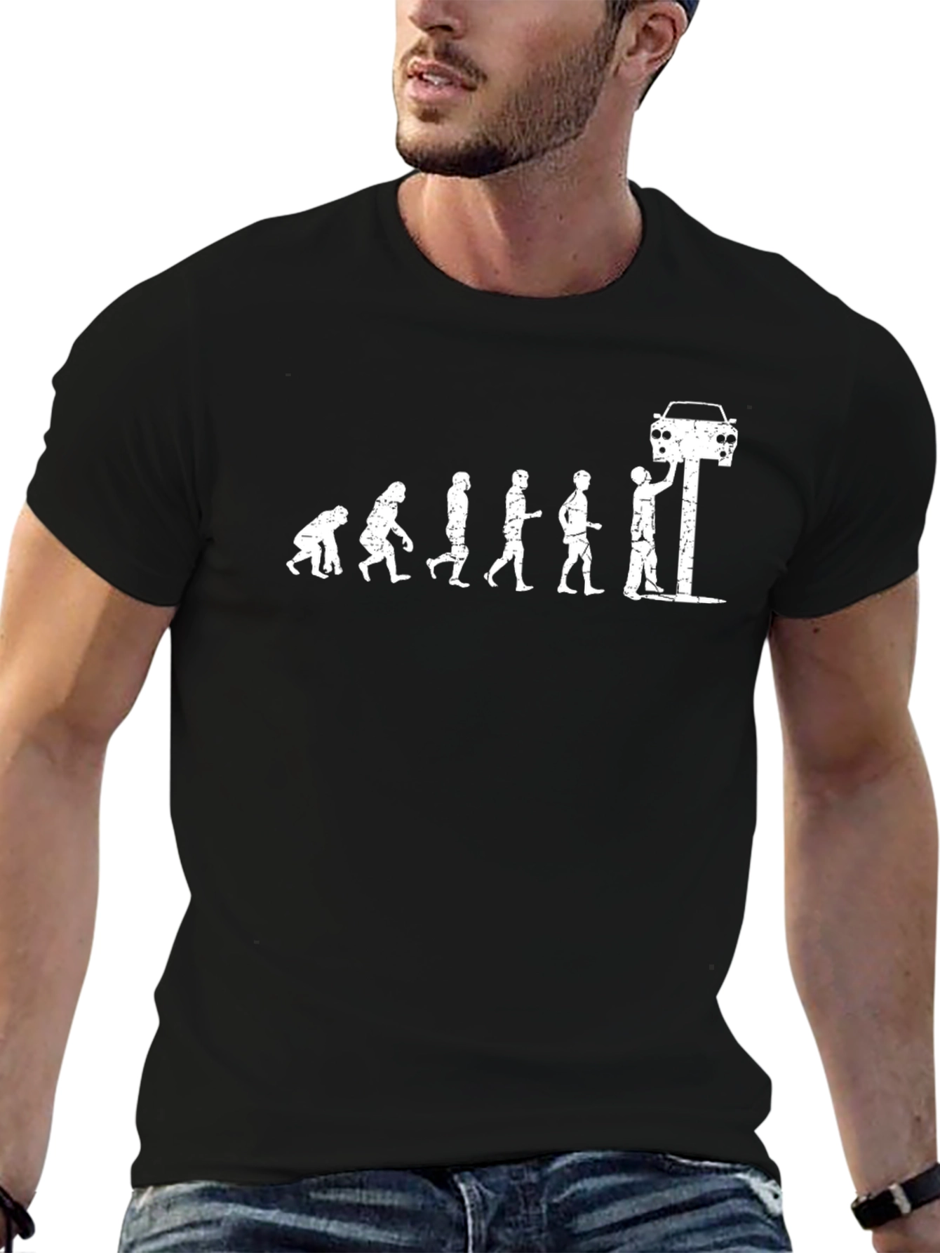 Evolution of Mechanic Humor T-Shirt