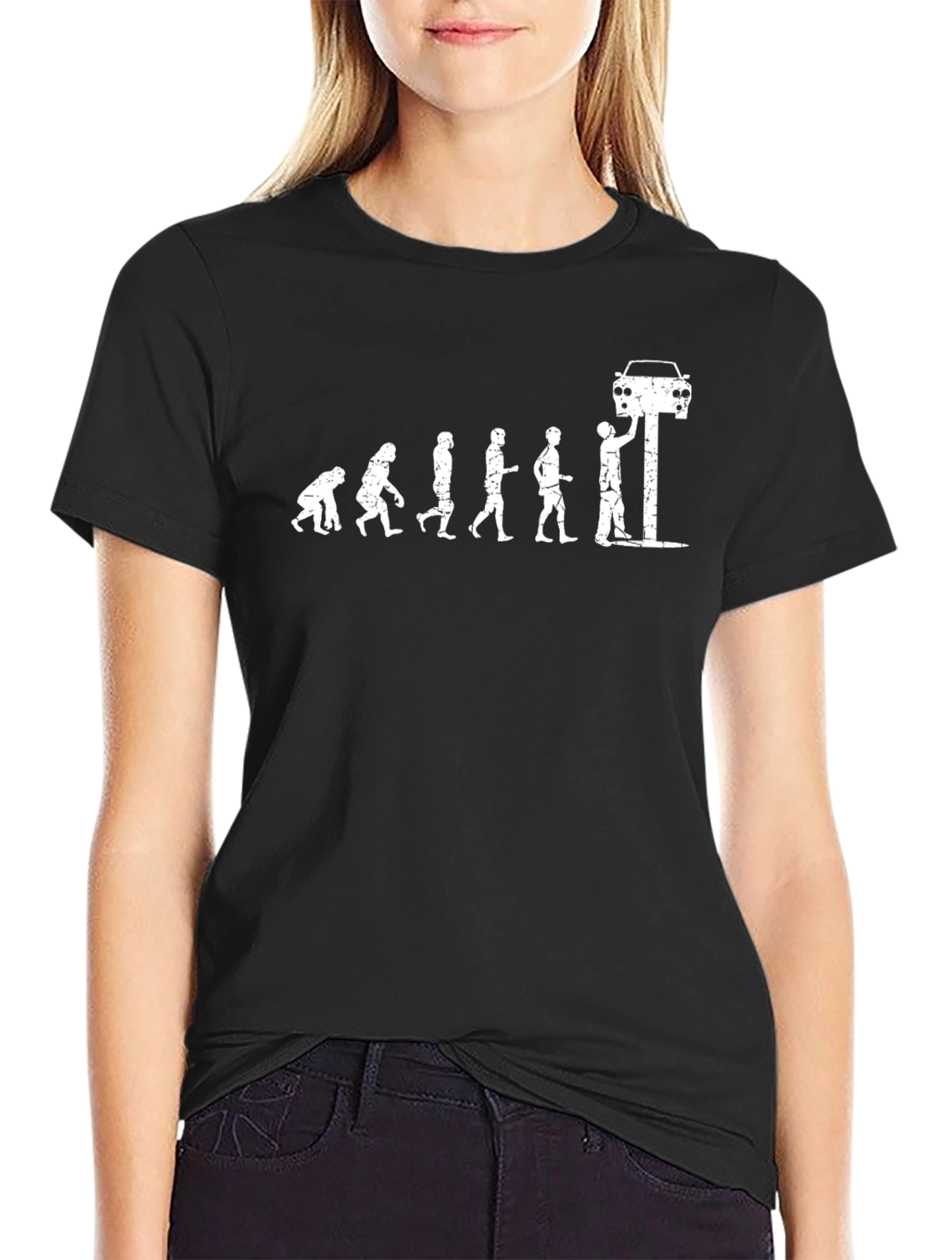 Evolution of Mechanic Humor T-Shirt